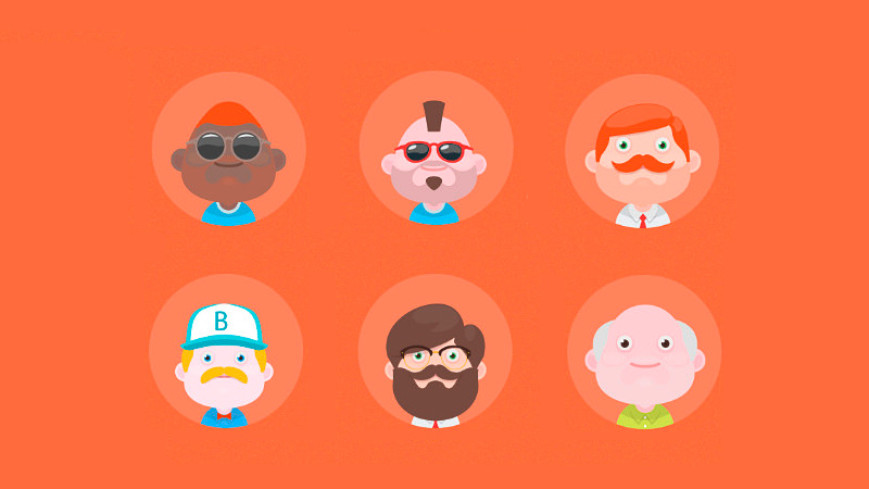 material-design-avatars-set